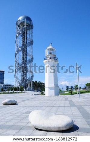  - stock-photo-batumi-adjara-georgia-september-alphabetic-tower-and-lighthouse-on-september-in-168812972