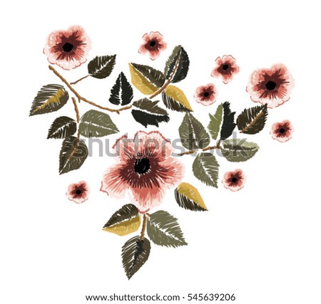vintage flowers embroidery patch vintage flowers embroidery patch