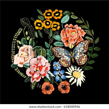 fashion flowers embroidery 2 fashion flowers embroidery 2