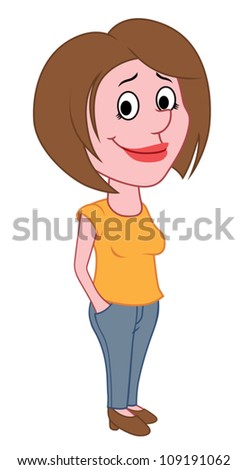 Cartoon Woman Stock Vector 109191062 - Shutterstock