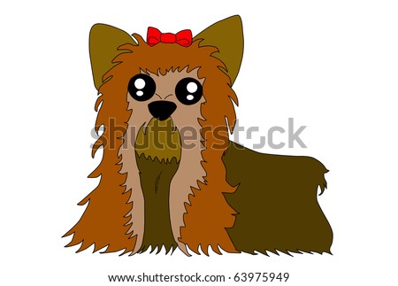 Cute cartoon yorkie Stock Photos, Images, & Pictures | Shutterstock