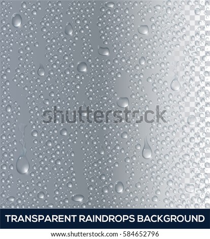 Vector realistic Background of raindrops. Raindrops on glass. Transparent water drop. Vector illustration Vector realistic Background of raindrops. Raindrops on glass. Transparent water drop. Vector illustration