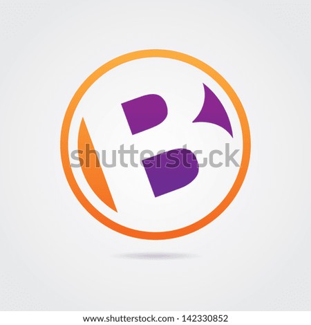 Abstract Letter B Icon - stock vector