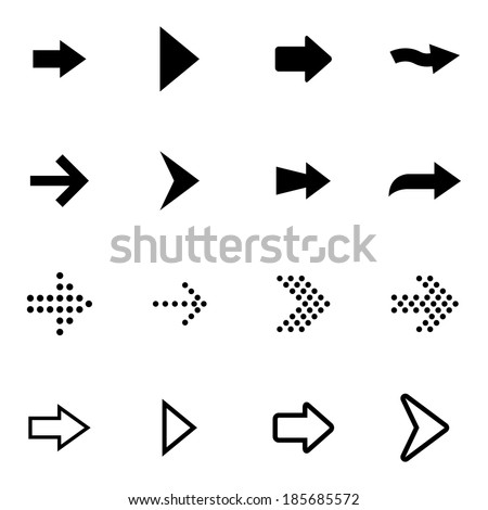 Set Silhouettes Arrows Vector Illustration Stock Vector 245952424 