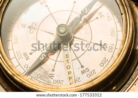 Chinese Compass Closeup Chinese Character Stock Photo 54117061