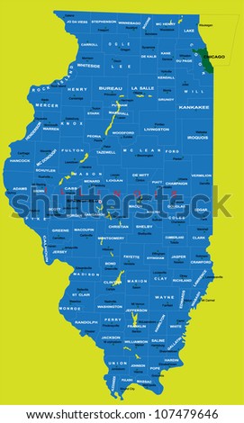 Illinois State Outline Stock Photos, Images, & Pictures | Shutterstock