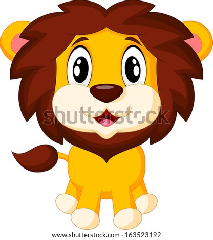 Cute Lion Cartoon Stock Illustration 163523192 - Shutterstock