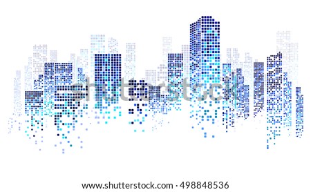 Vector Design - EPS10 Building and City Illustration at night, City scene on night time, Night cityscape blue pattern on white background Vector Design - EPS10 Building and City Illustration at night, City scene on night time, Night cityscape blue pattern on white background
