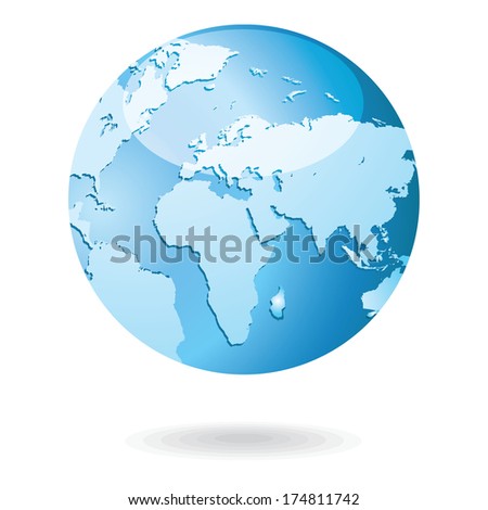 Vector World Map On Globe