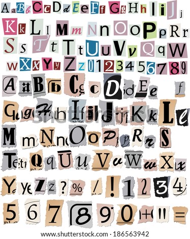 Vector Set Alphabet Based On Vintage Stock Vector 71117293 - Shutterstock