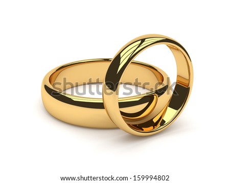 Golden wedding rings images