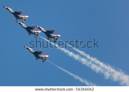 , MD - JUNE 15: US Air Force Demonstration Team Thunderbirds. Flying ...