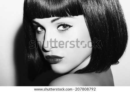 http://thumb9.shutterstock.com/display_pic_with_logo/1411597/207808792/stock-photo-monochrome-portrait-of-beautiful-brunette-girl-healthy-black-hair-bob-haircut-beauty-woman-black-207808792.jpg