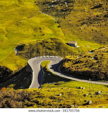 mountain road  - stock photo