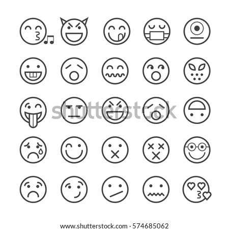 Smile Set Vector Stock Vector 197744936 - Shutterstock