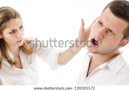 slap angry woman boyfriend her hand young man shutterstock search melon debut btob pray illustrations