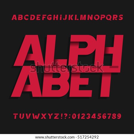 Decorative alphabet vector font. Oblique letters symbols and numbers. Typography for headlines, posters, logos etc. Decorative alphabet vector font. Oblique letters symbols and numbers. Typography for headlines, posters, logos etc.