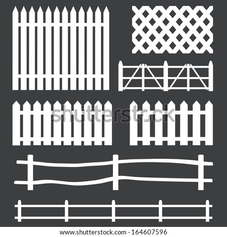 farm fence clipart black and white