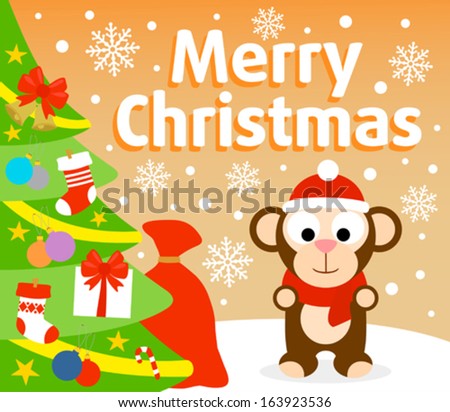 Christmas Monkey Stock Vectors &amp; Vector Clip Art | Shutterstock