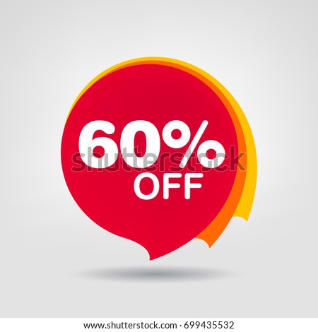 60% OFF Discount Sticker. Sale Red Tag Isolated Vector Illustration. Discount Offer Price Label, Vector Price Discount Symbol. 60% OFF Discount Sticker. Sale Red Tag Isolated Vector Illustration. Discount Offer Price Label, Vector Price Discount Symbol.