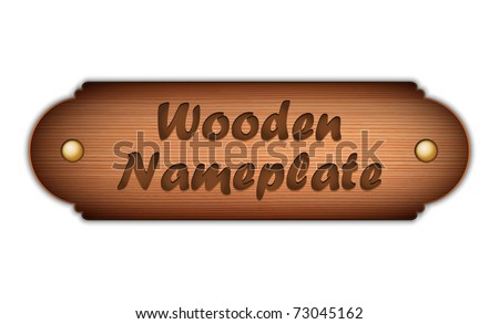 nameplate name wooden vector plates shutterstock
