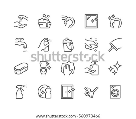 Simple Set of Cleaning Related Vector Line Icons.
Contains such Icons as Spray, Dust, Clean Surface, Sponge and more.
Editable Stroke. 48x48 Pixel Perfect. Simple Set of Cleaning Related Vector Line Icons.
Contains such Icons as Spray, Dust, Clean Surface, Sponge and more.
Editable Stroke. 48x48 Pixel Perfect.