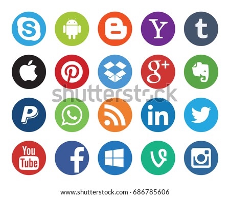 Moscow, Russia - June 30, 2017: Set of popular social media logos: Instagram, Facebook, Twitter, Youtube, WhatsApp, LinkedIn, Pinterest, Blogger and others. Moscow, Russia - June 30, 2017: Set of popular social media logos: Instagram, Facebook, Twitter, Youtube, WhatsApp, LinkedIn, Pinterest, Blogger and others.