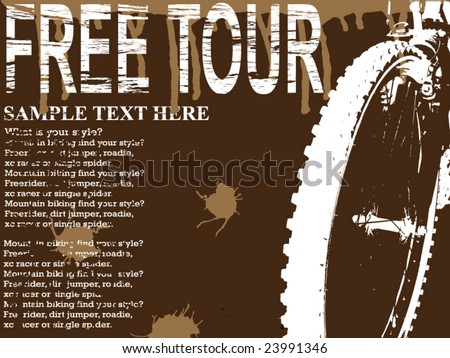 card on bike tire