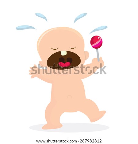 Cartoon Baby Naked Crying Out Loud Stock Vector Shutterstock My Xxx Hot Girl