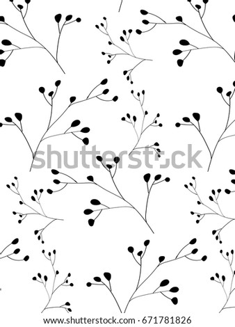 Vector Seamless Pattern Floral Background Stock Vector 106817549