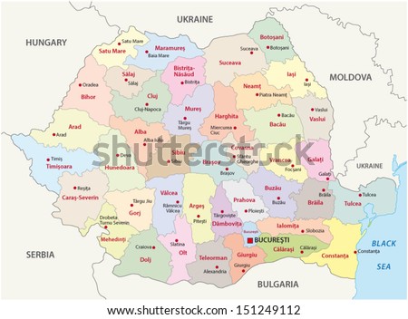 Romania Map Stock Photos, Images, & Pictures 