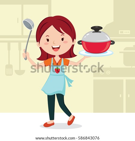 Woman preparing food in the kitchen Woman preparing food in the kitchen