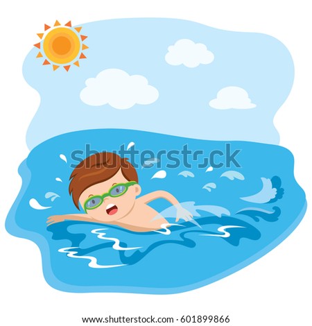 Boy swimming Boy swimming