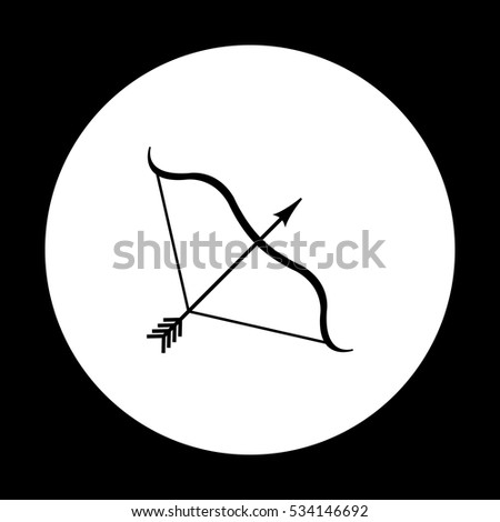 Bow Arrow Vector Icon Stock Vector 168641177 - Shutterstock