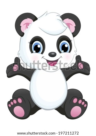 Cute Panda Bears Stock Vector 50991793 - Shutterstock