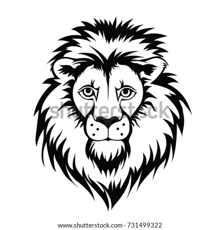 Lion Head Illustration Vector Stock Vector 190829456 - Shutterstock