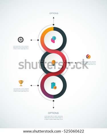 Vector infographics design template with 3D paper label, integrated circles background. Blank space for content, business, infographic, diagram, digital network, flowchart, process diagram, timeline
Vector infographics design template with 3D paper label, integrated circles background. Blank space for content, business, infographic, diagram, digital network, flowchart, process diagram, timeline
