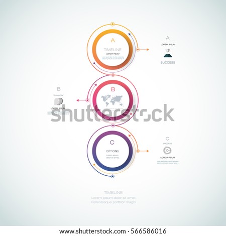 Vector infographics templates with 3D paper label, integrated circles with arrows and lines background. Blank space for content, business, infographic, diagram, infographs, flowchart, process diagram Vector infographics templates with 3D paper label, integrated circles with arrows and lines background. Blank space for content, business, infographic, diagram, infographs, flowchart, process diagram