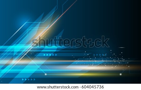Vector Abstract, science, futuristic, energy technology concept. Digital image of light rays, stripes lines with blue light, speed and motion blur over dark blue background Vector Abstract, science, futuristic, energy technology concept. Digital image of light rays, stripes lines with blue light, speed and motion blur over dark blue background