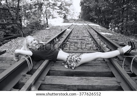 Rather Girl tied to tracks consider Girl tied to tracks very