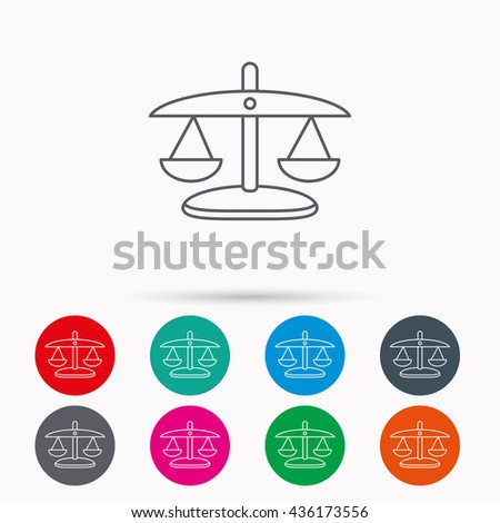Legal+Scale+Logo+Seal Scales of Justice icon. Law and judge sign. Measurement tool symbol ...