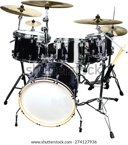 Drum Kit Isolated On White Background Stock Photo 80606260 - Shutterstock