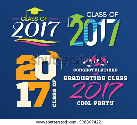 vector illustration of a graduating class in 2017 graphics elements for t-shirts, and the idea for the sign or badge vector illustration of a graduating class in 2017 graphics elements for t-shirts, and the idea for the sign or badge