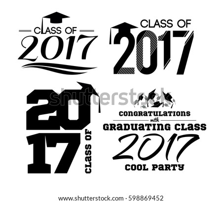vector illustration of a graduating class in 2017 graphics elements for t-shirts, and the idea for the sign or badge vector illustration of a graduating class in 2017 graphics elements for t-shirts, and the idea for the sign or badge