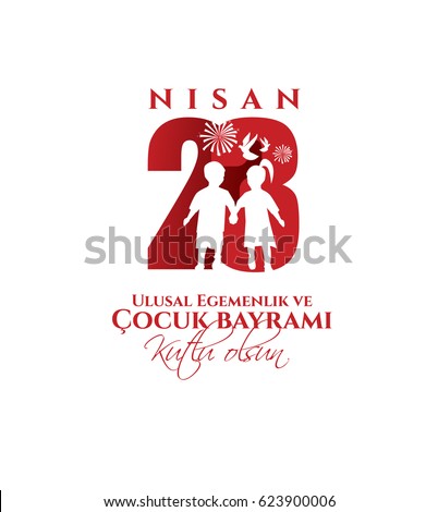 vector illustration of the cocuk baryrami 23 nisan , translation: Turkish April 23 National Sovereignty and Children's Day, graphic design to the Turkish holiday, kids icon, children logo. vector illustration of the cocuk baryrami 23 nisan , translation: Turkish April 23 National Sovereignty and Children's Day, graphic design to the Turkish holiday, kids icon, children logo.
