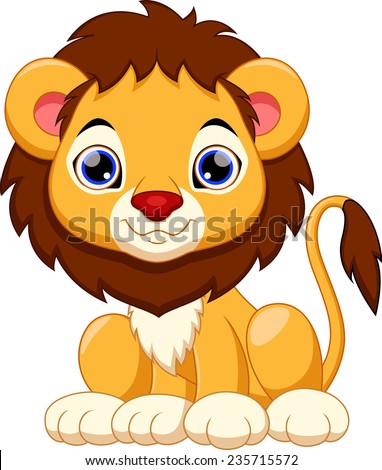 Cute Lion Cartoon Stock Illustration 163523192 - Shutterstock