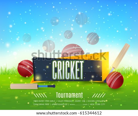 Vector Cricket Poster Event Info Postcard Design and Sports Ad Web Banner or Horizontal Card Template, Ball and Stick Illustration Vector Cricket Poster Event Info Postcard Design and Sports Ad Web Banner or Horizontal Card Template, Ball and Stick Illustration