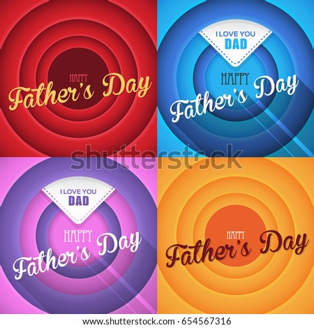 Father's Day Greeting Card. Typographic Text Movie, Cinema Style Badge Vector Design. Announcement and Celebration Message Poster, Flyer Template Set Father's Day Greeting Card. Typographic Text Movie, Cinema Style Badge Vector Design. Announcement and Celebration Message Poster, Flyer Template Set