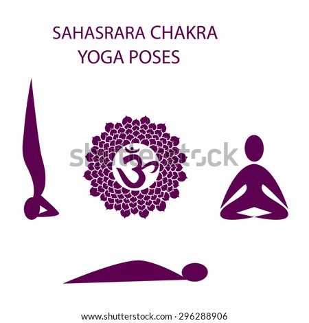 stock fro  chakra Sahasrara Yoga activation chakra manipura poses  poses yoga vector