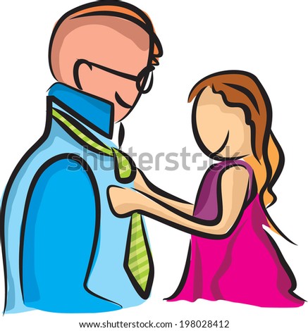 Father And Daughter Stock Vectors & Vector Clip Art | Shutterstock